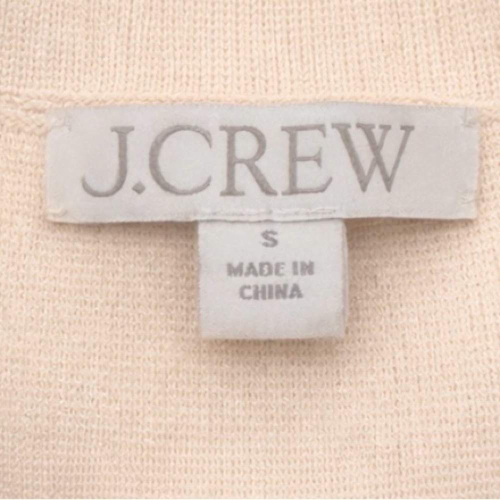 J.Crew Cream Knit Blazer w/ Black Contrast Piping | Size S - Picture 5 of 5